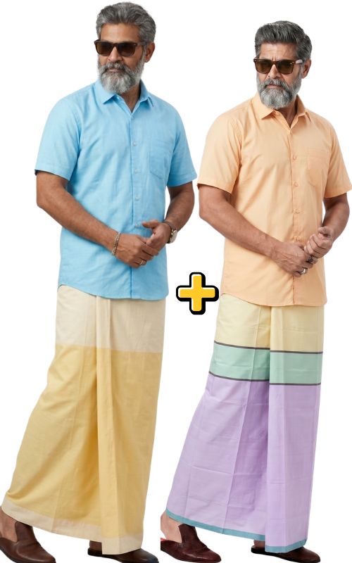 রয়েল কালচার লুংগি জোড়া (২ পিস 1440+1568)